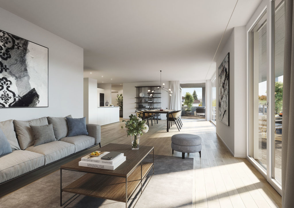 Gränichen: Leben am «Farnweg» - Innenvisualisierung