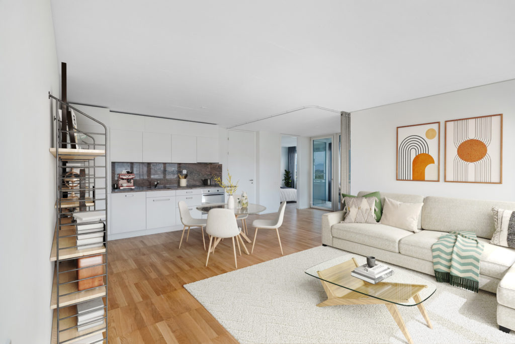 Zwhatt - Erstvermietung im Wohnturm - Staging Wohnturm01