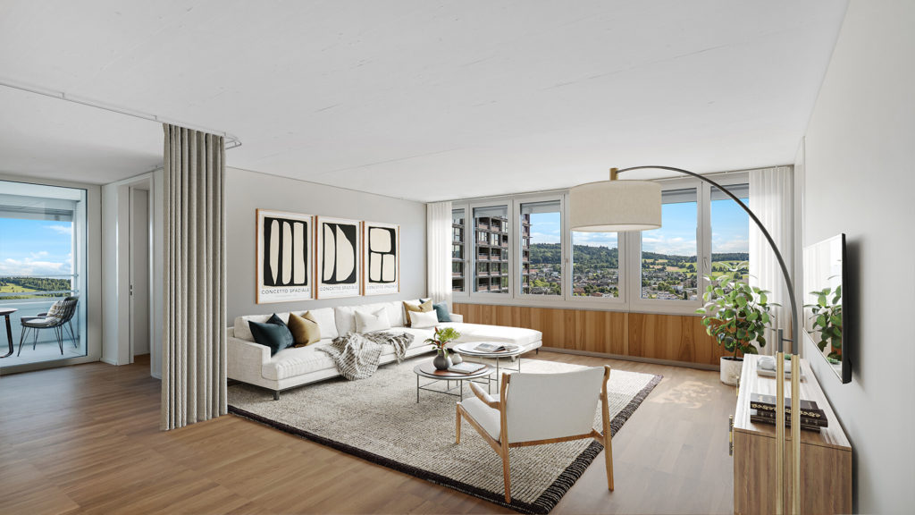 Zwhatt - Erstvermietung im Wohnturm - Staging Wohnturm04