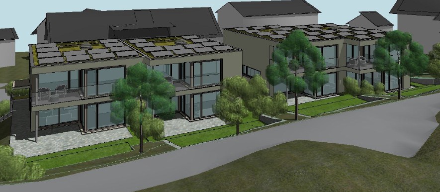 4 exklusive Doppelhaushälften in Sarmenstorf - 25.08.18, Sarmenstorf Perspektive Ost