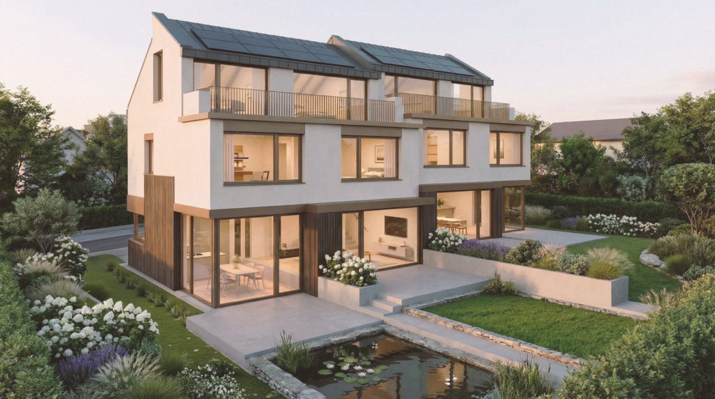 6.5-Zimmer-Doppelhaus mit Garten und Alpenblick in Wettswil -  Bild 2