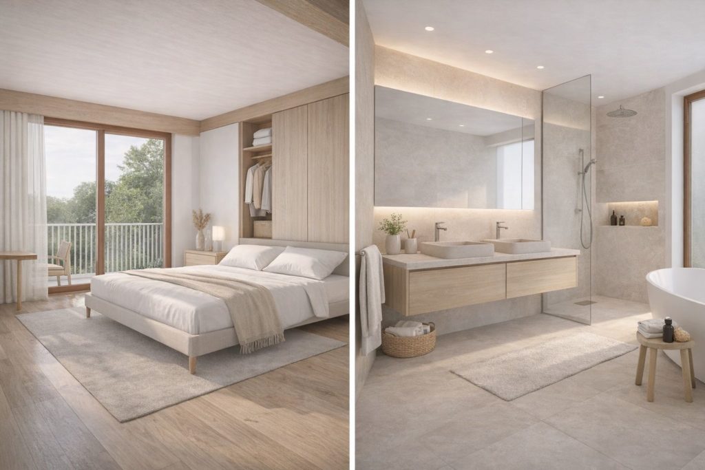 Neubau in Riehen, 6.5 Zimmer und 7.5 Zimmer DEFH - Bedroom and Bathroom