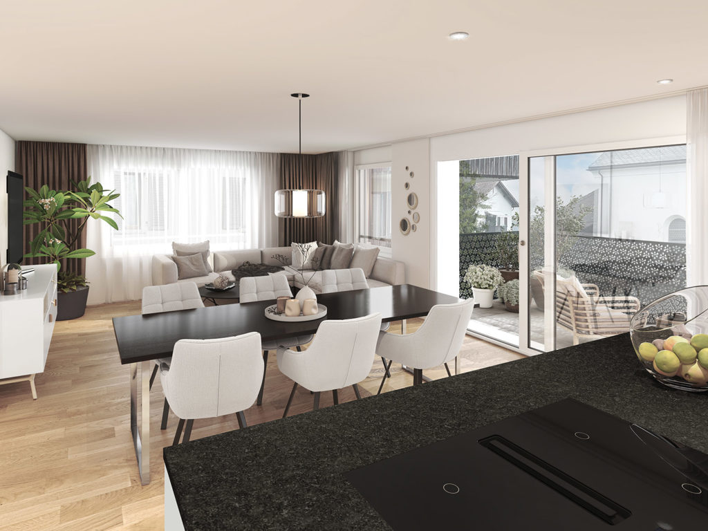 Neubau mit 3 modernen Mietwohnungen in Untervaz - 445_BSetzi-Untervaz_Wohnbereich-1-klein