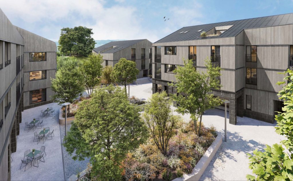 «Bänkliwiese» Oberrohrdorf – Wohnen im Dorfkern - Aussenvisualisierung