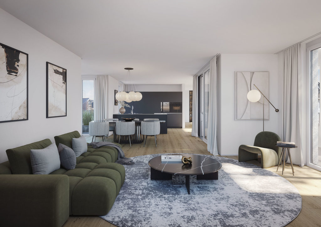 Neubau Eigentumswohnungen in Bülach - Swiss Interactive Visualisierung