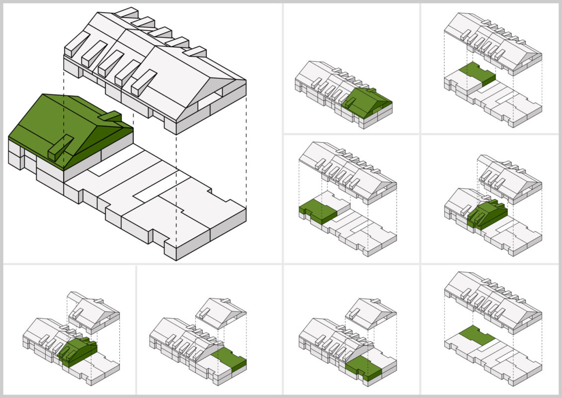 isometrische architektur wohnungskorpus