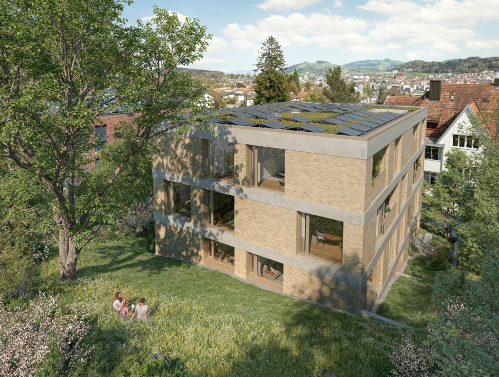 Neubau Mehrfamilienhaus mit 6 Eigentumswohnungen - 260428_Aussen A1_CH029