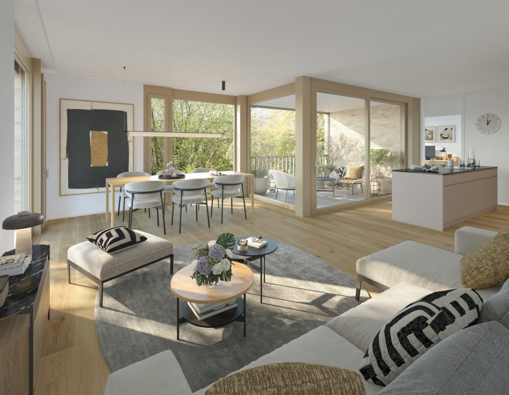 Neubau Mehrfamilienhaus mit 6 Eigentumswohnungen - 260428_Innen_I1_EG_CH029