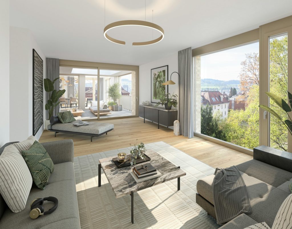 Neubau Mehrfamilienhaus mit 6 Eigentumswohnungen - 260428_Innen_I3_Attika_CH029
