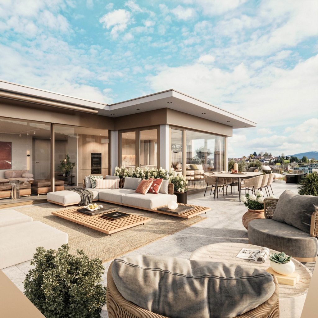 Exklusive Eigentumswohnungen – Jetzt informieren! - Dachterrasse Attikawohnung Baselland Ettingen