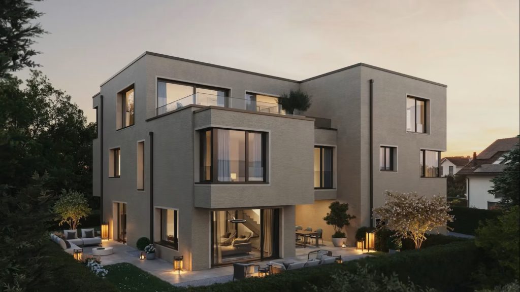 Exklusives Doppeleinfamilienhaus nahe Zugersee - Visualisierung