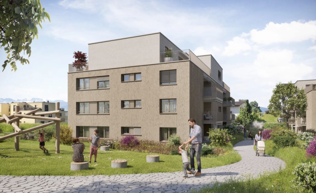 Neubau Eigentumswohnungen in Hombrechtikon - begegnungszone