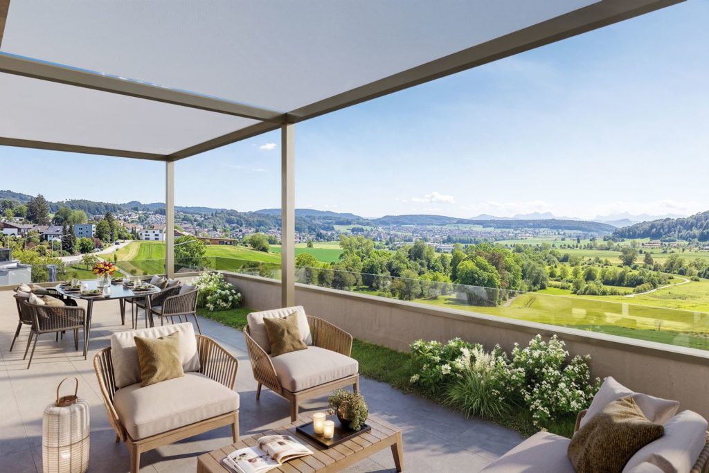 3 exklusive Eigentumswohnungen in Wettswil - Attikageschoss - Terrasse 2
