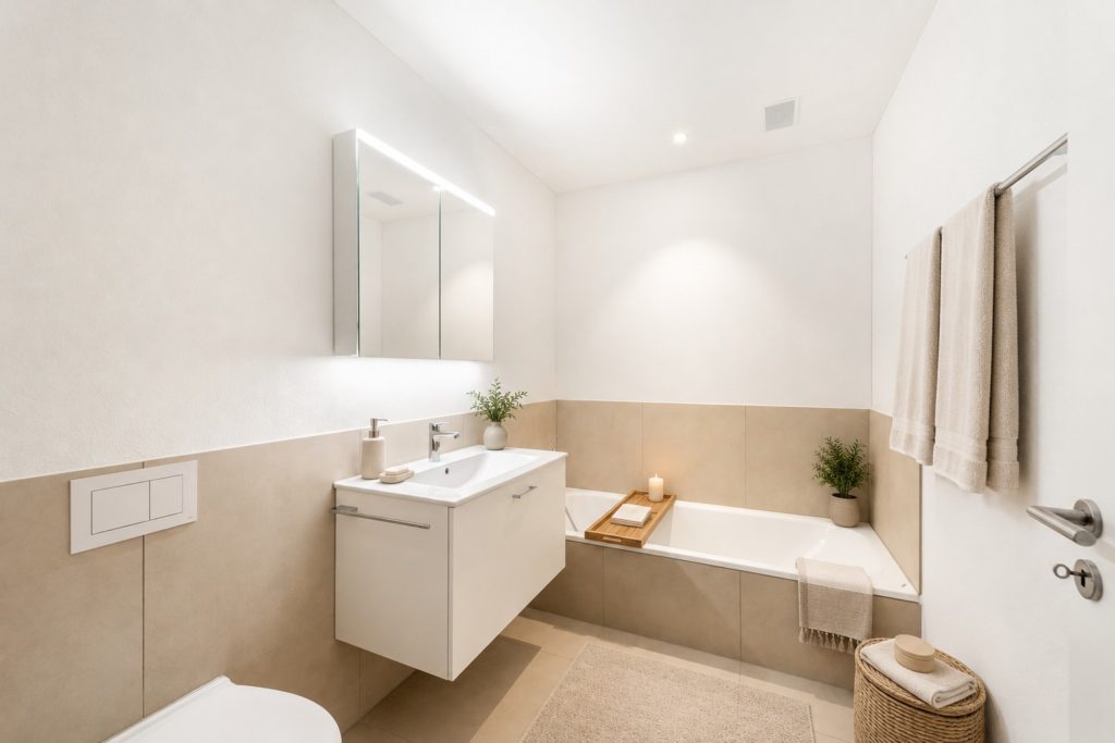 Erstvermietung Wyna Reinach - Badezimmer mit Badewanne