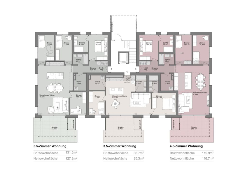 Moderne Eigentumswohnungen in Hombrechtikon - Erdgeschoss
