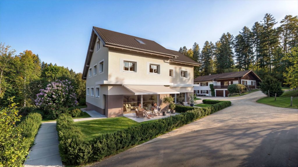 2 exklusive Doppeleinfamilienhäuser in Saland - Oblik3D_Im_Homberg_Außen_02 2