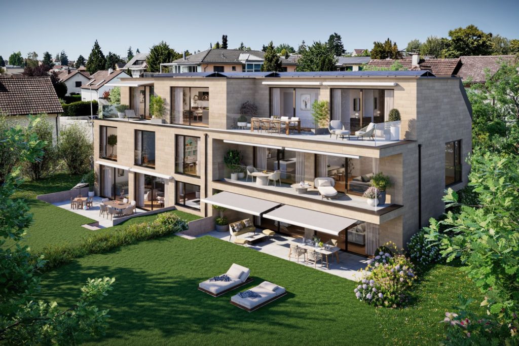 4 exklusive Eigentumswohnungen in Wallisellen - 6a96a395b353a8b3267315a9_Aussen_Kam_3_V6_4K-p-2000