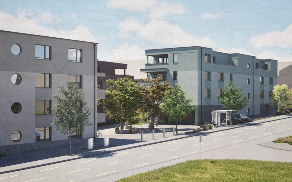 Ankündigung Wohnbauprojekt in Obfelden - Visualisierung