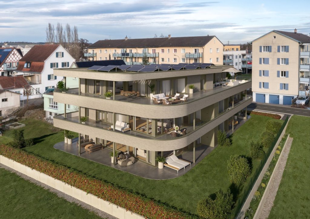 Ankündigung: 5.5 Zimmer Terrassenwohnung in Oberaach - Neubauprojekt Oberaach Aussenansicht