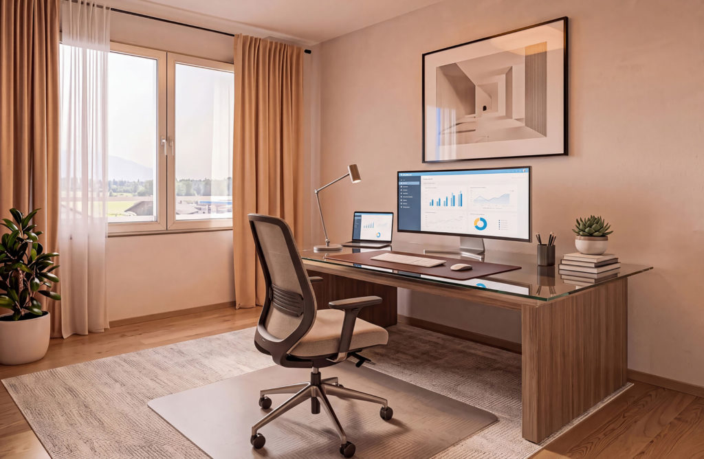 Eigentumswohnungen im Gwatt bei Thun - casa_immobilien_spiezstrasse57-und-59_gwatt_visu-innen-03_abend