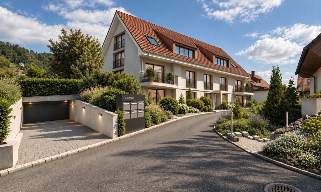 Eigentumswohnungen im Dorfzentrum von Neftenbach - Aussenvisualisierung