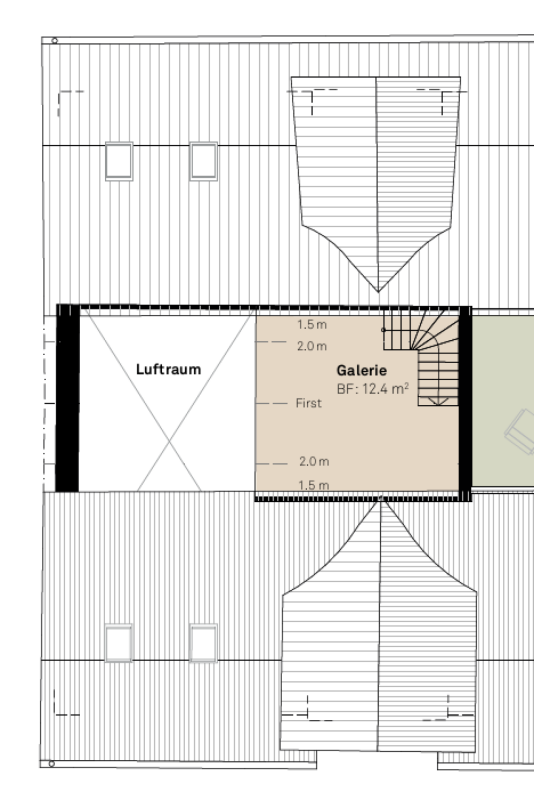 BAUSTART IST ERFOLGT «Dorf Ottikon»: Freiraum und Wohnauswahl in einzigartigem Ensemble - 2. Dachgeschoss