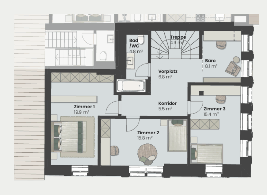BAUSTART IST ERFOLGT! 7.5 Zimmer-Wohnung MFH Haus Ost Puurehuus Wermatswil - Bild 6