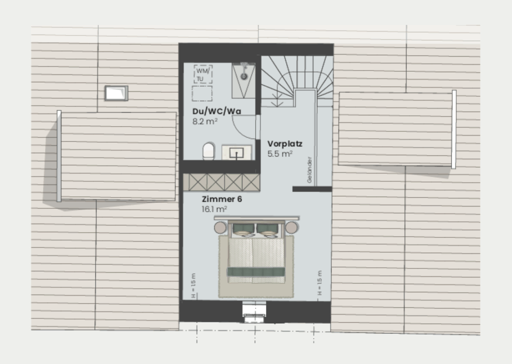 BAUSTART IST ERFOLGT! 7.5 Zimmer-Wohnung MFH Haus Ost Puurehuus Wermatswil - Bild 8