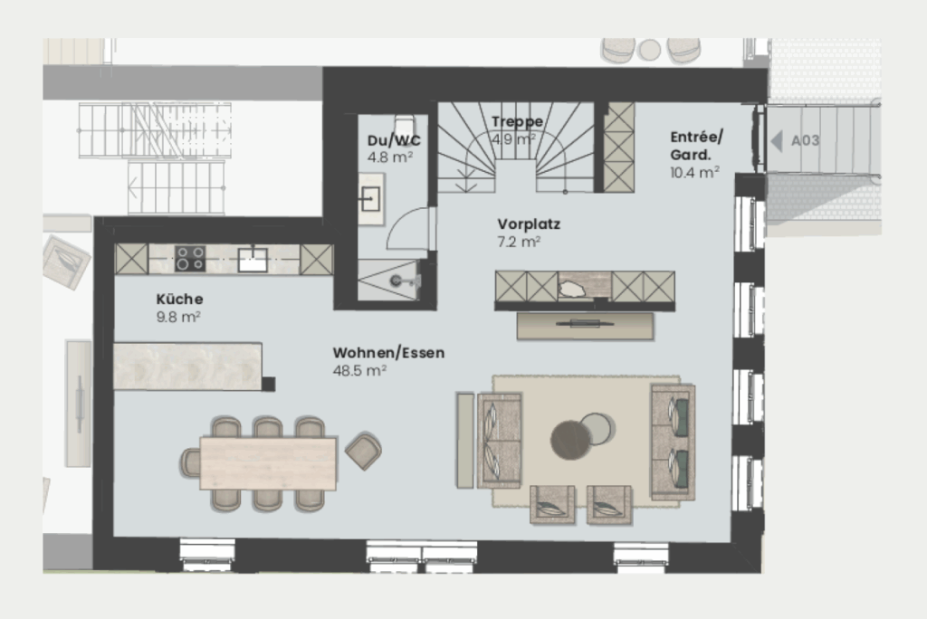 BAUSTART IST ERFOLGT! 7.5 Zimmer-Wohnung MFH Haus Ost Puurehuus Wermatswil - Bild 5