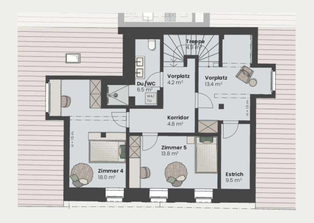 BAUSTART IST ERFOLGT! 7.5 Zimmer-Wohnung MFH Haus Ost Puurehuus Wermatswil - Bild 7