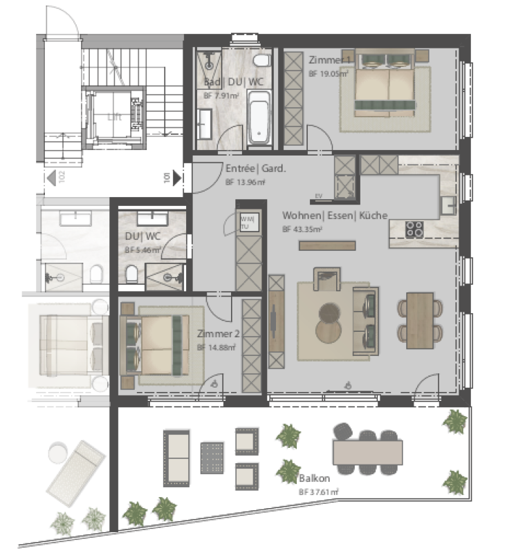 BAUSTART IST ERFOLGT! Moderne Skulptur mit Weitsicht: Neubauwohnungen am Galtberg - Bild 11