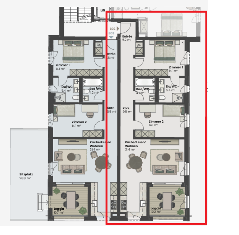 BAUSTART ERFOLGT! Landwohnen in Stadtnähe: Neubauwohnungen im Herzen des Dorfes Wermatswil - Bild 4