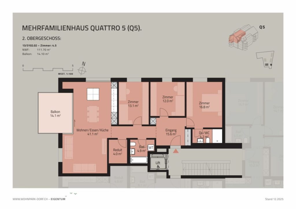 WOHNPARK DORF - 4,5-Zimmer-Wohnung im 2. Obergeschoss - Bild 7