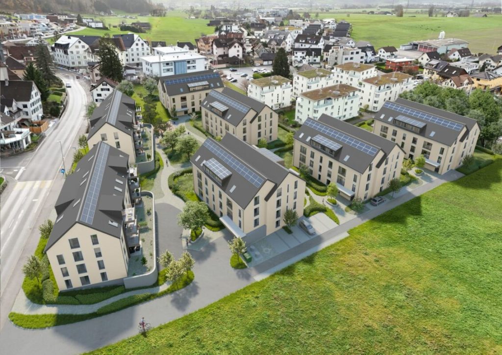 Neubau von 78 Eigentums- und Mietwohnungen in Benken - Bild 1