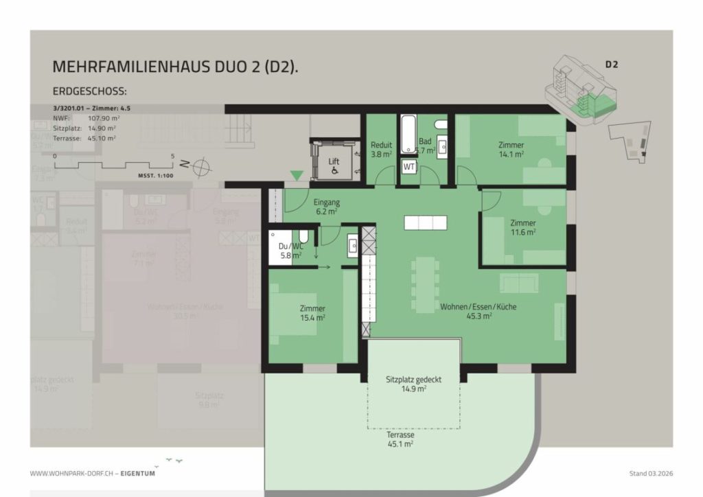 WOHNPARK DORF - 4,5-Zimmer-Wohnung im Erdgeschoss -  Bild 4