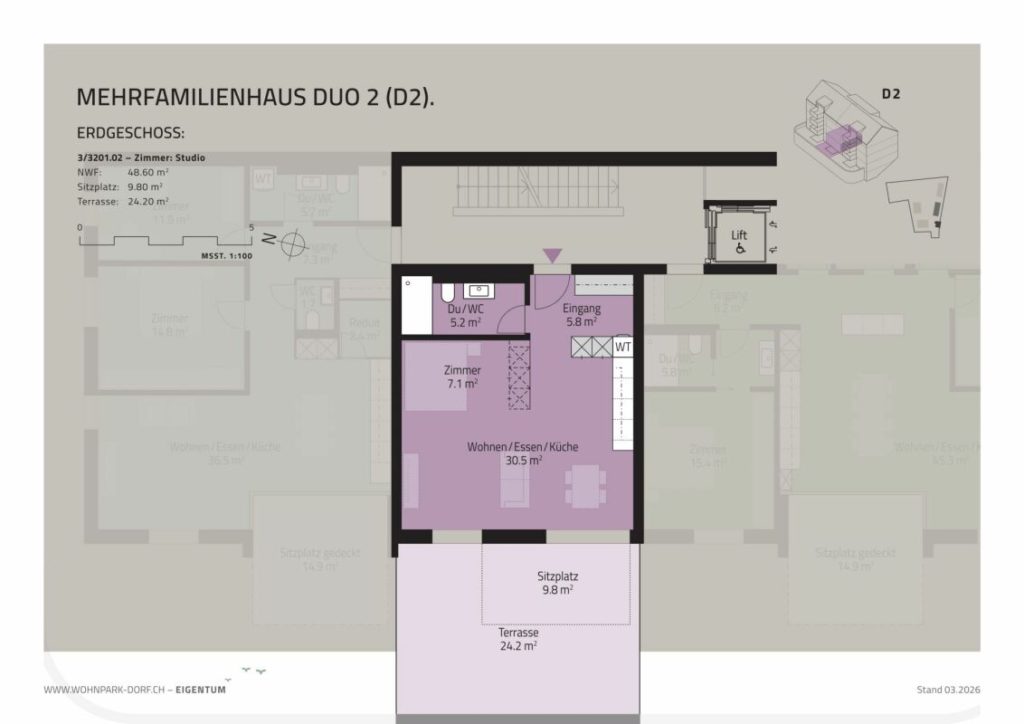 WOHNPARK DORF - Studio im Erdgeschoss - Bild 5