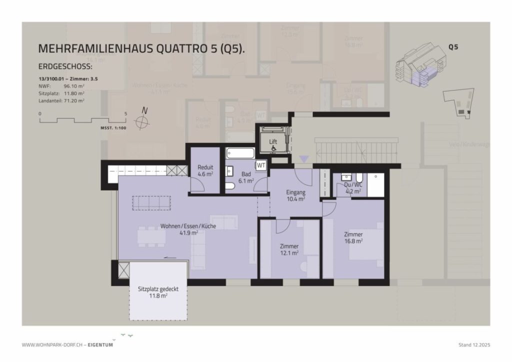 WOHNPARK DORF - 3,5-Zimmer-Gartenwohnung - Bild 7