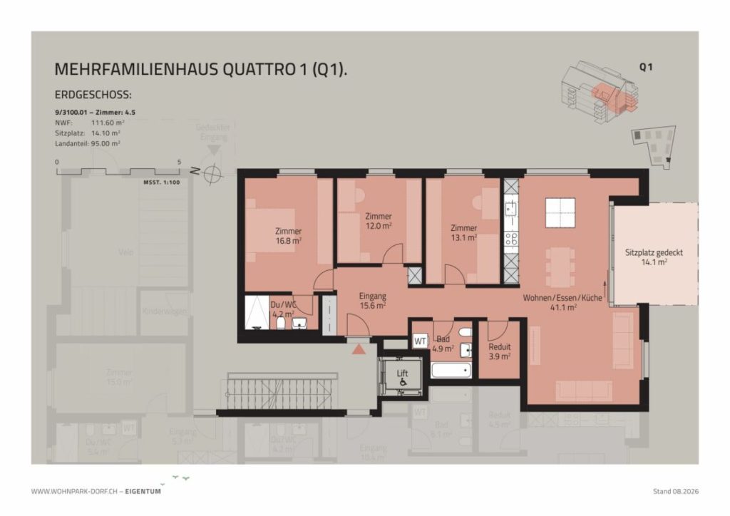 WOHNPARK DORF - VERKAUFSSTART 2. ETAPPE - 4,5-Zimmer-Gartenwohnung -  Bild 7