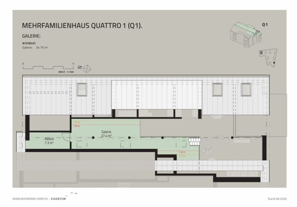 WOHNPARK DORF - VERKAUFSSTART 2. ETAPPE - 4,5-Zimmerwohnung im Dachgeschoss -  Bild 9