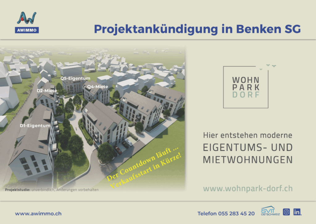 WOHNPARK DORF in Benken SG -  bewilligt! - Bild 1