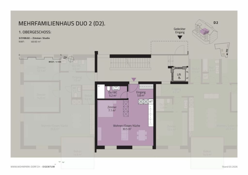 WOHNPARK DORF - Studio im 1. Obergeschoss - Bild 4