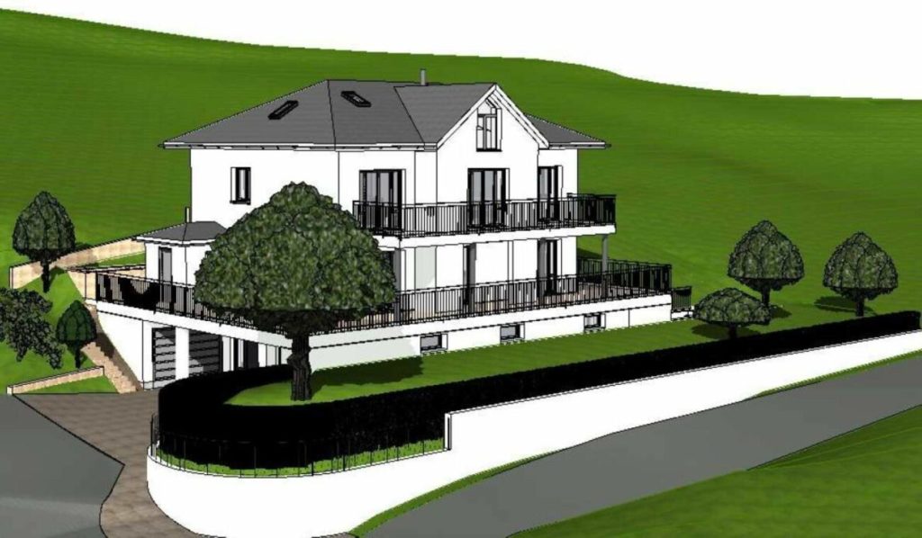 Zu vermieten in Mammern, angrenzend an Landwirtschaftszone, freistehendes 6½ Zi.-EFH mit Lift; An unverbaubarer Hanglage und Sicht auf See ! - Bild 1