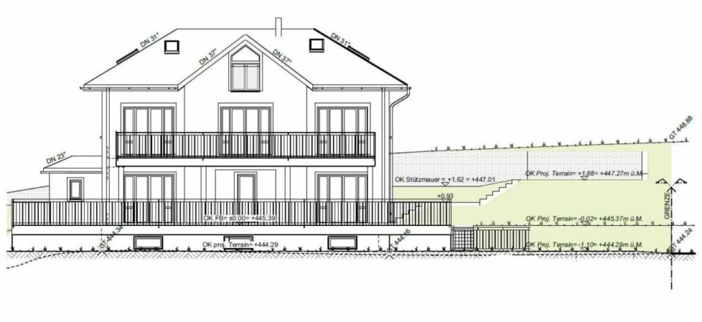 Zu vermieten in Mammern, angrenzend an Landwirtschaftszone, freistehendes 6½ Zi.-EFH mit Lift; An unverbaubarer Hanglage und Sicht auf See ! - Bild 9