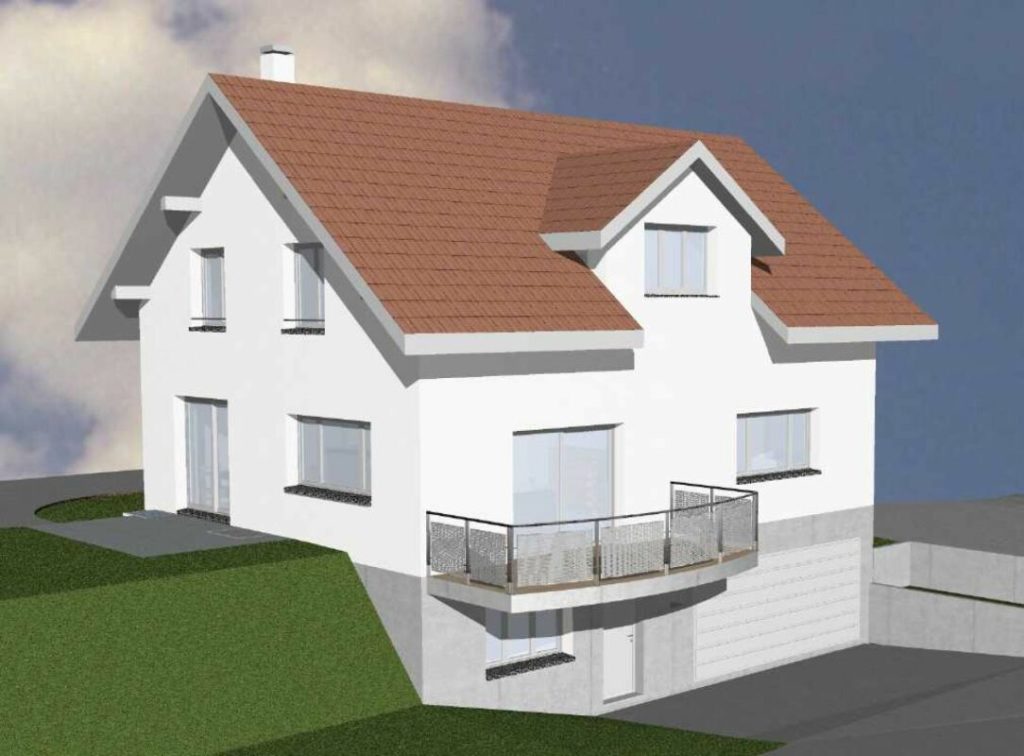 Zu verkaufen bei 8556 Wigoltingen, neues freistehendes 6½ Zi.-EFH am Südhang, an ruhiger, sonniger Lage mit Weitsicht /Massivbau ! - Bild 1