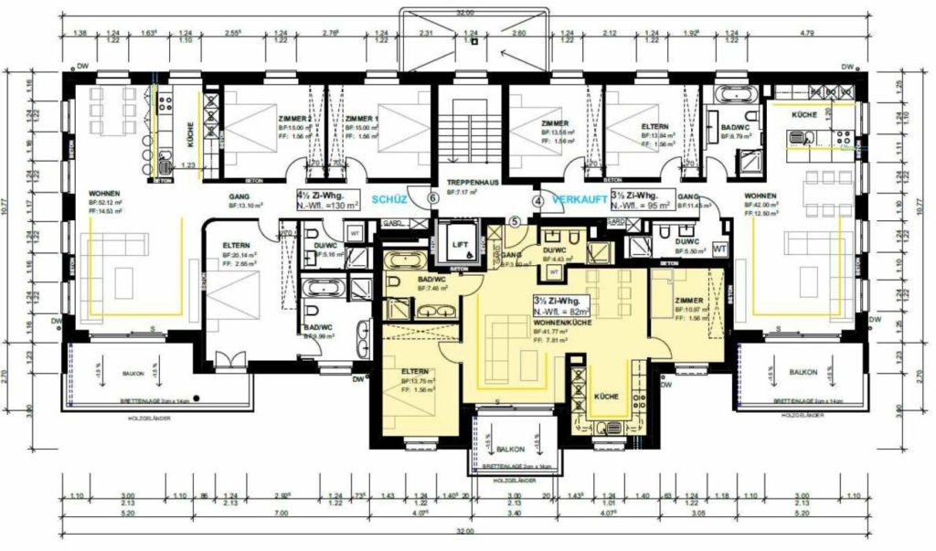 Zu verkaufen an der Bleichelistr. 5 im Bühler, bei Teufen: 3.5 Zimmer Erstbezugswohnung mit grosszügiger Einteilung im 1.OG. - Bild 9
