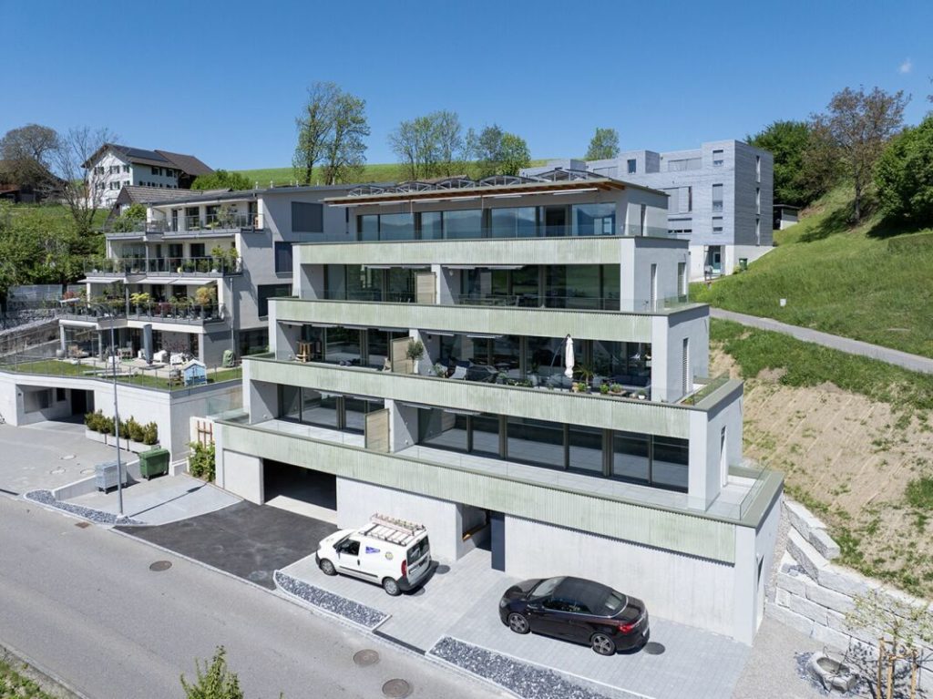 3.5 Zimmer-Neubau Eigentumswohnung (W2) - Ansicht von Südost