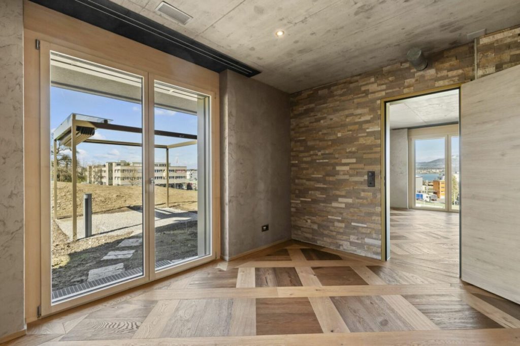 Auftiergarten: Gartenwohnen mit Seeblick - Schlafzimmer mit Ausgang zur Pergola