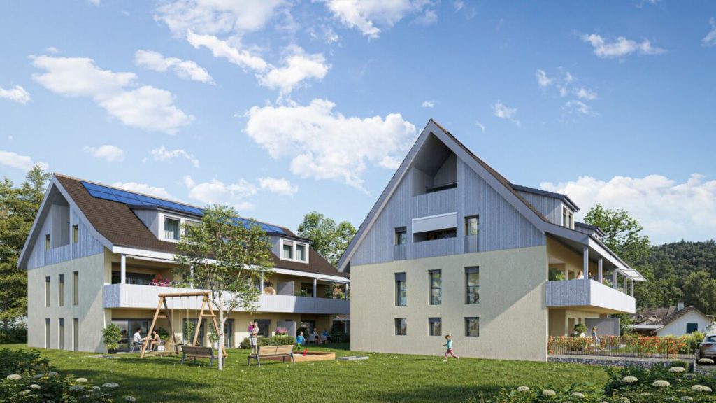 Wohneigentum im Grünen - modern, zentral, nachhaltig - Aussenansicht Häuser 7+9