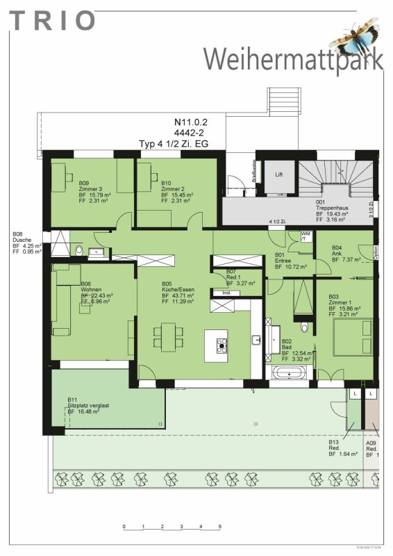 Äusserst grosszügige 4.5 Zimmer Gartenwohnung (Haus W4) - Bild 1
