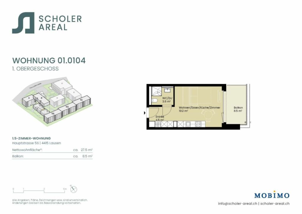 Charmante 1.5-Zimmerwohnung - Scholer-Areal.ch - Bild 4